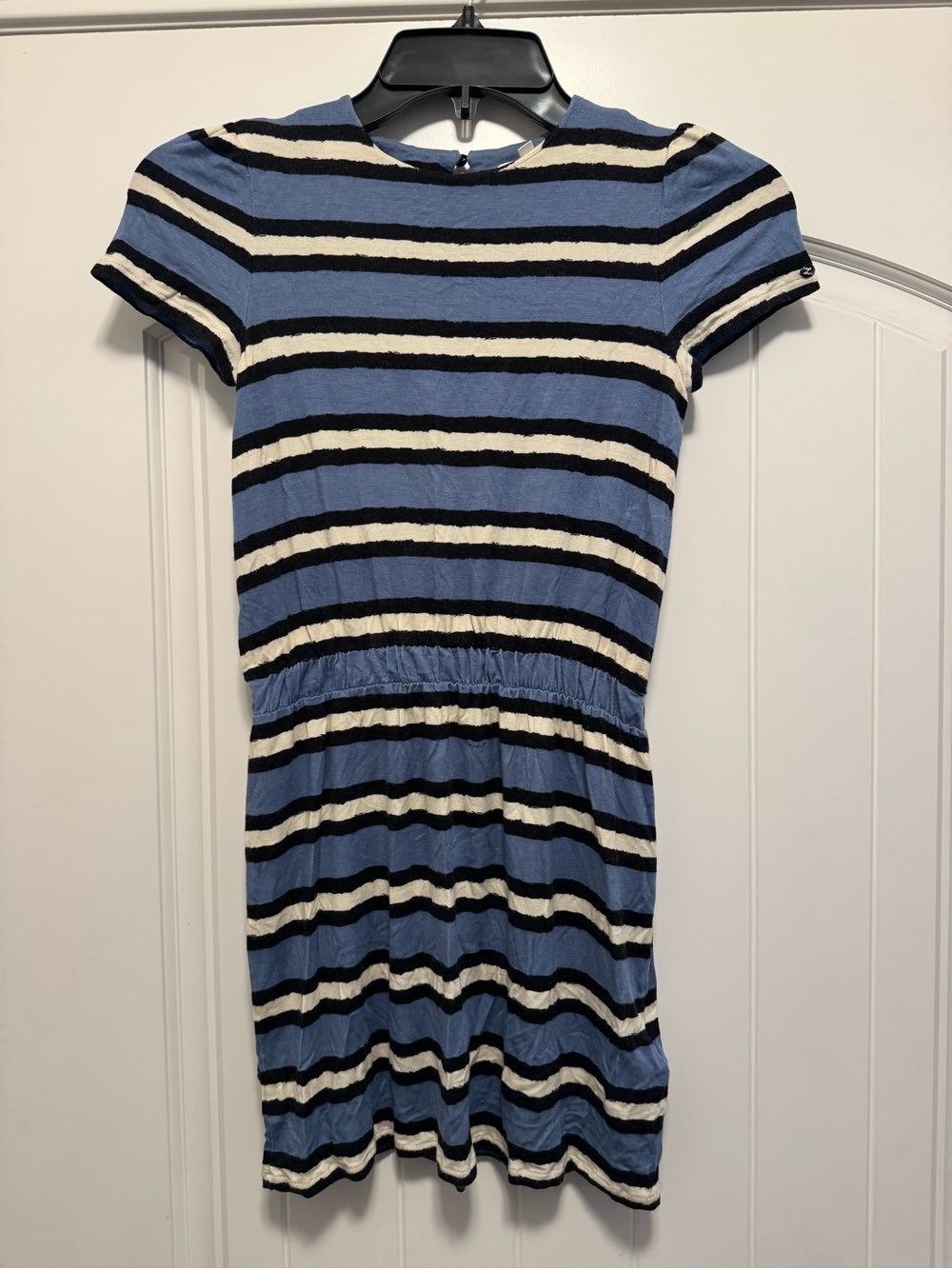 Gucci Blue Black and White Striped Casual Girls' Dress